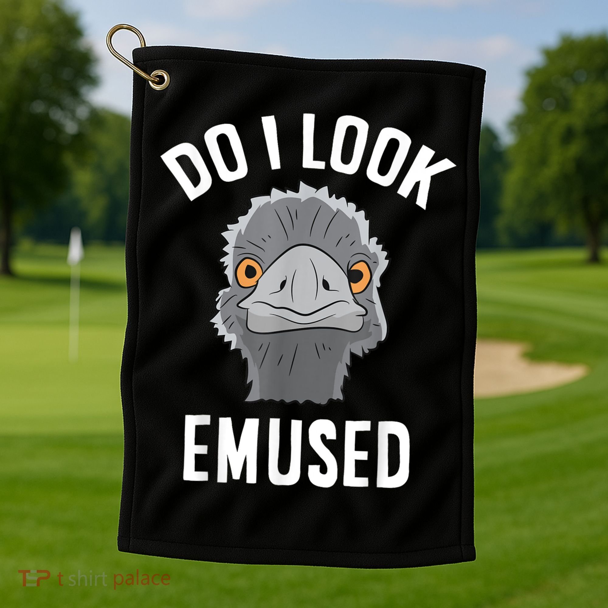 Do I Look Amused Funny Emu Animal Love Emus. Golf Towel