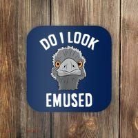 Do I Look Amused Funny Emu Animal Love Emus. Coaster thumb 0