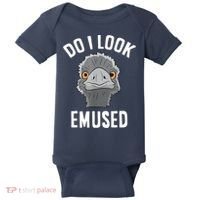 Do I Look Amused Funny Emu Animal Love Emus. Baby Bodysuit thumb 0
