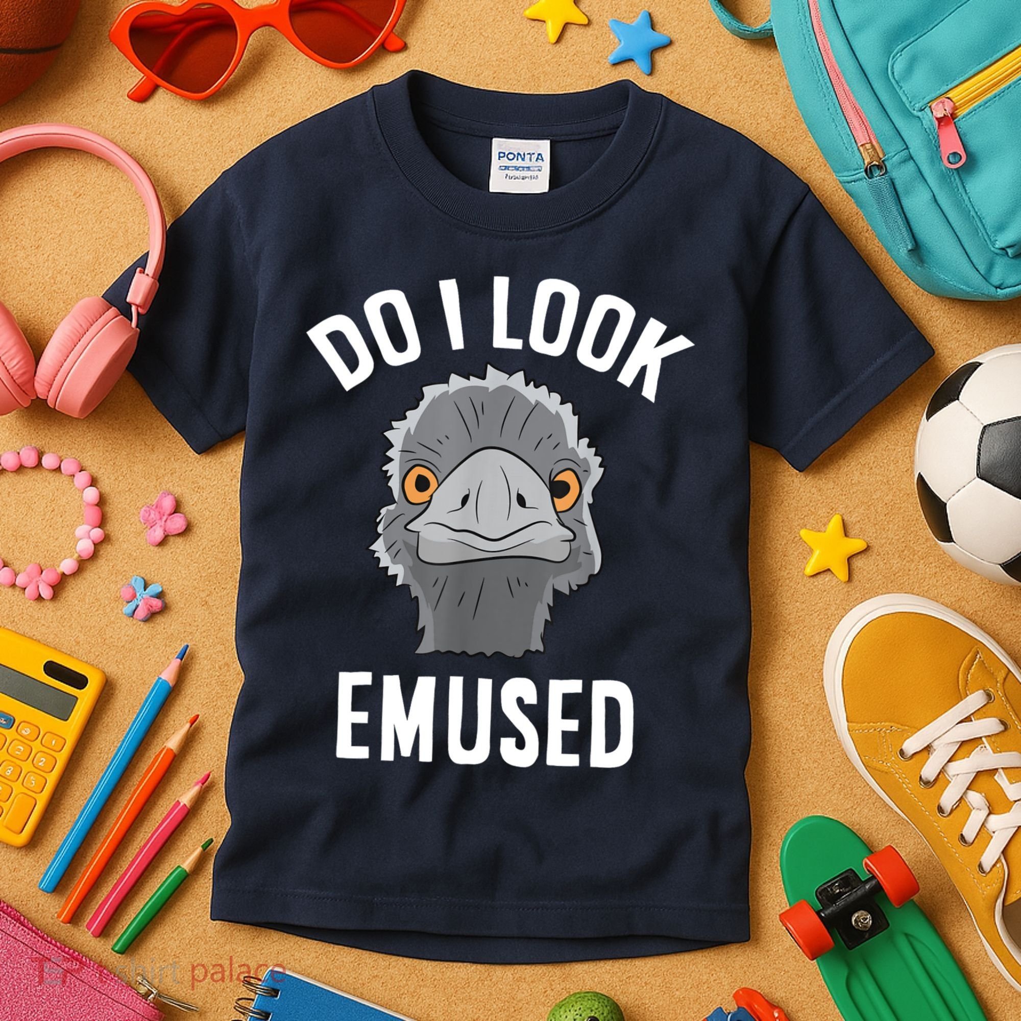 Do I Look Amused Funny Emu Animal Love Emus. Kids T-Shirt