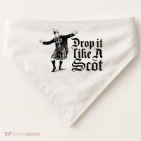 Drop It Like A Scot Funny Scottish Dance Funny Meme USA-Made Doggie Bandana thumb 0