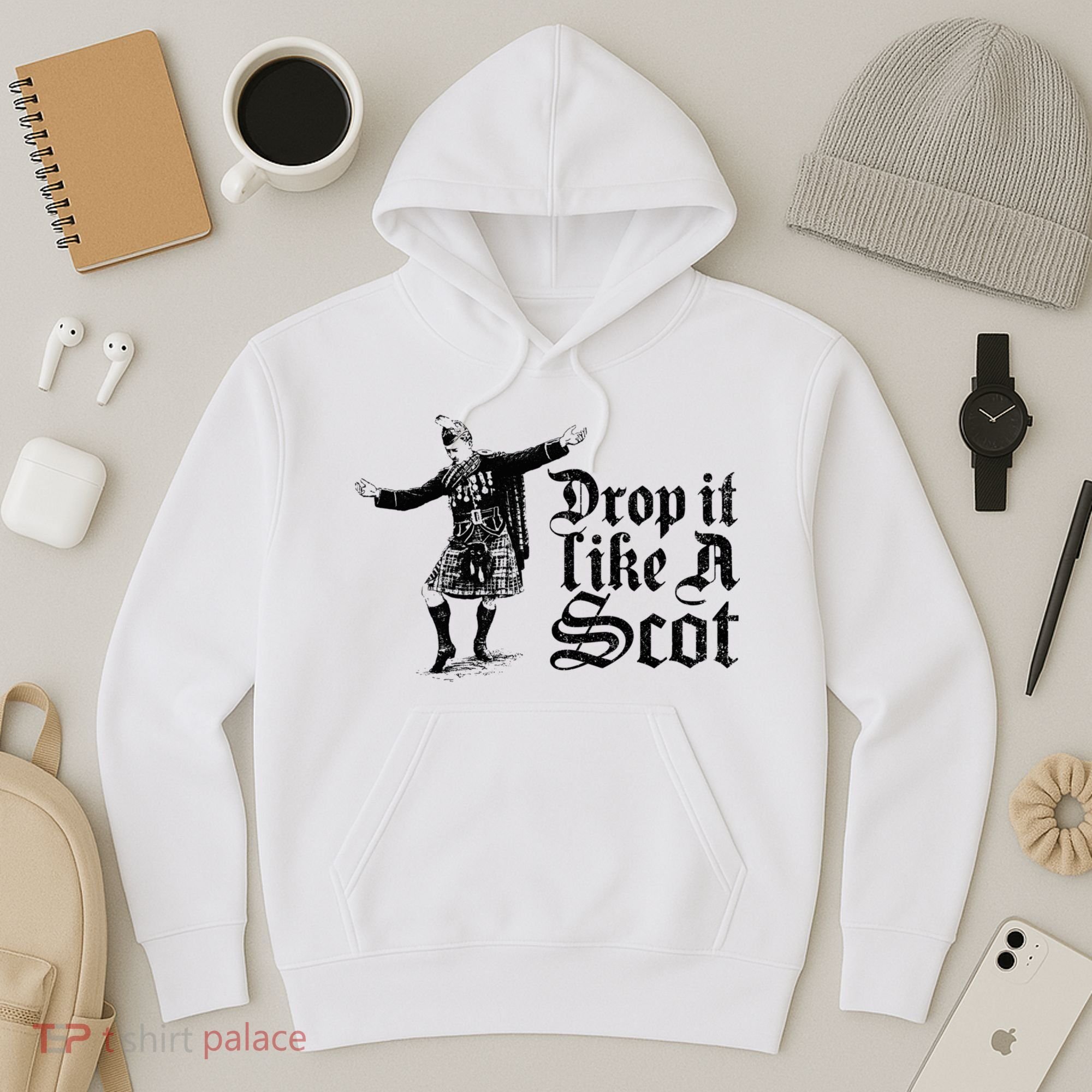Drop It Like A Scot Funny Scottish Dance Funny Meme Hoodie