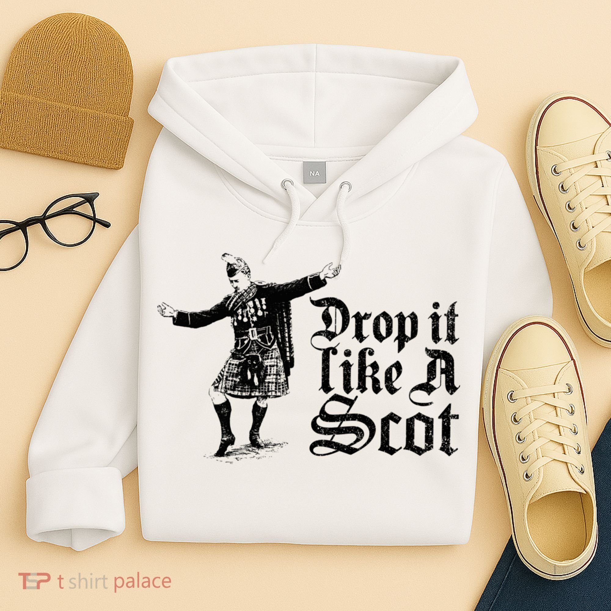 Drop It Like A Scot Funny Scottish Dance Funny Meme Hoodie