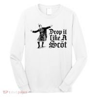Drop It Like A Scot Funny Scottish Dance Funny Meme Long Sleeve Shirt thumb 0