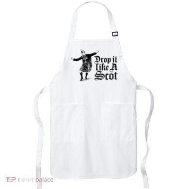 Drop It Like A Scot Funny Scottish Dance Funny Meme Apron