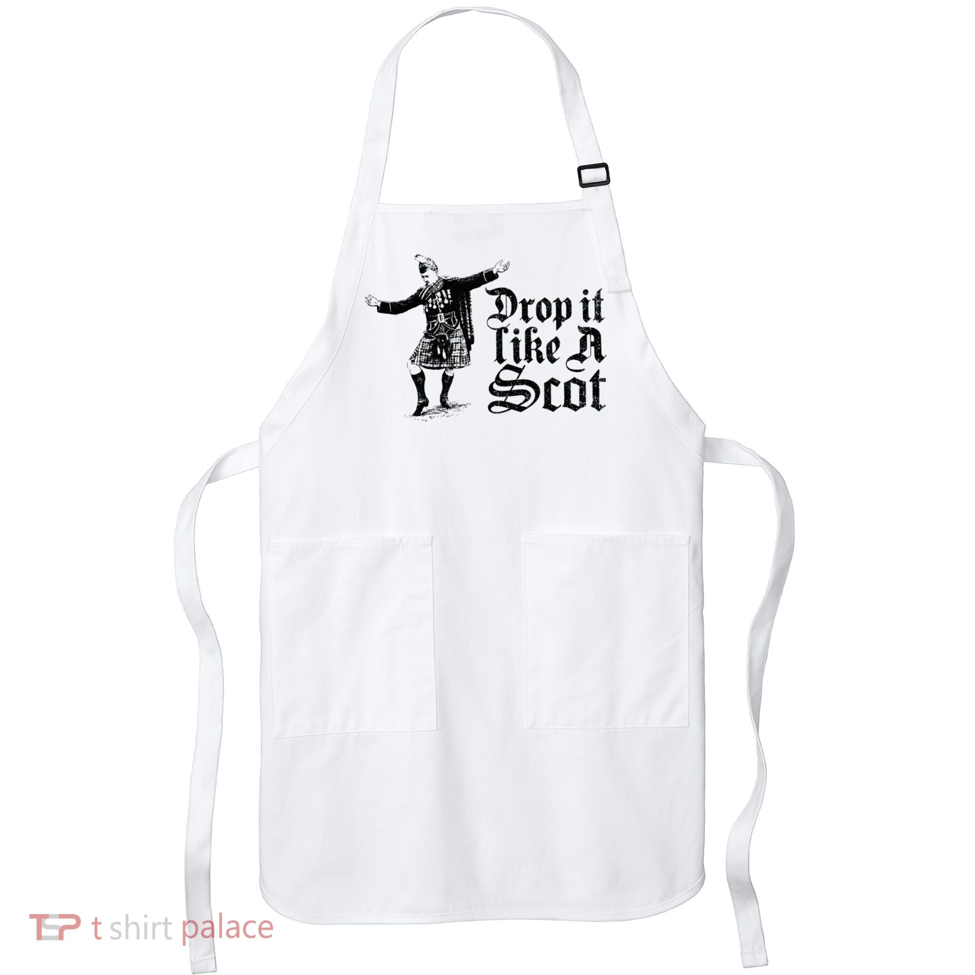 Drop It Like A Scot Funny Scottish Dance Funny Meme Apron