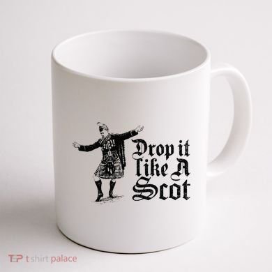 Drop It Like A Scot Funny Scottish Dance Funny Meme Coffee Mug back