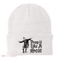 Drop It Like A Scot Funny Scottish Dance Funny Meme Beanie thumb 0
