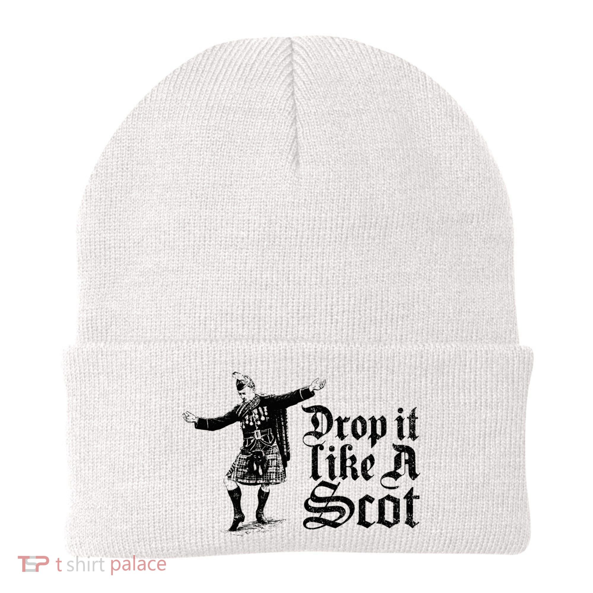 Drop It Like A Scot Funny Scottish Dance Funny Meme Beanie