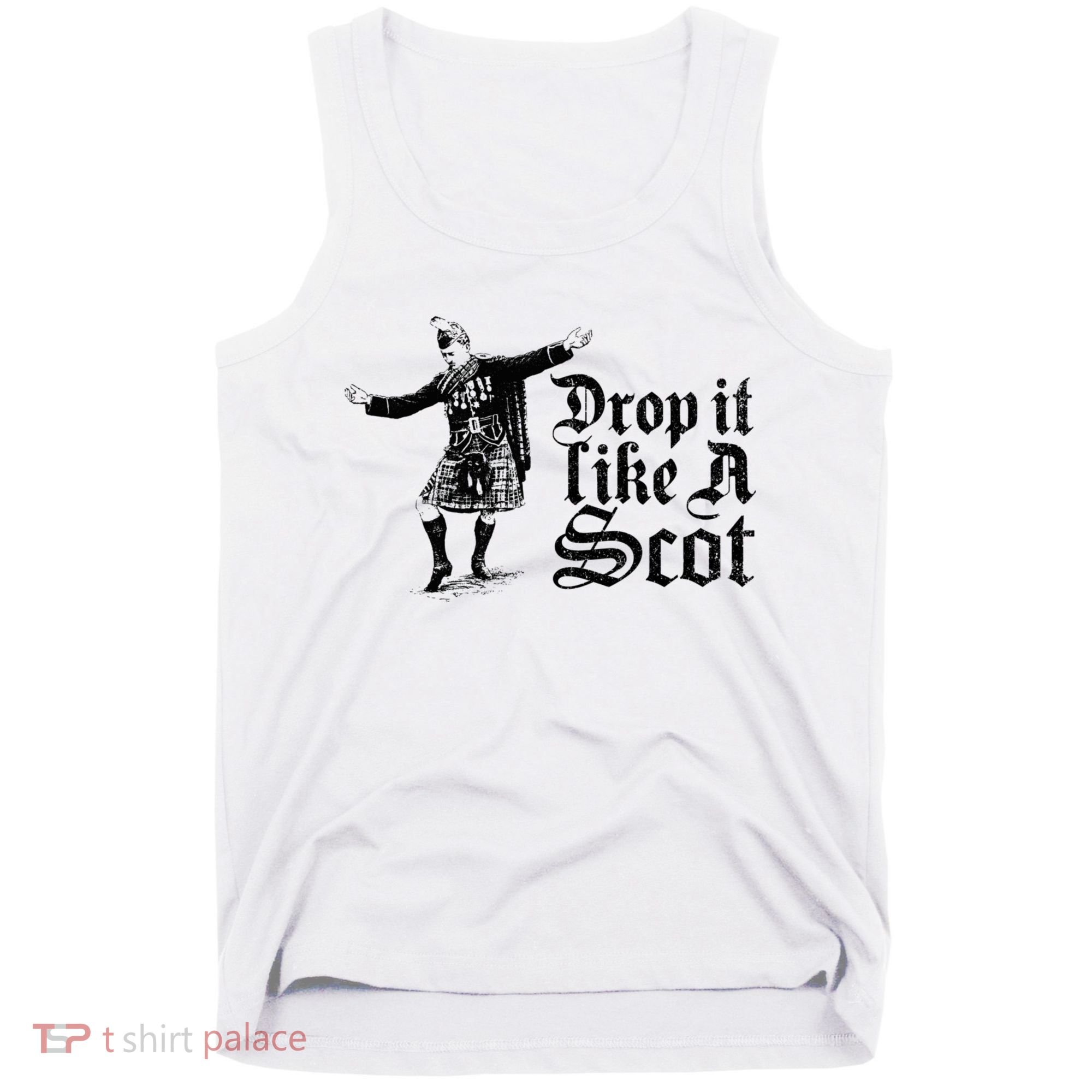 Drop It Like A Scot Funny Scottish Dance Funny Meme Tank Top