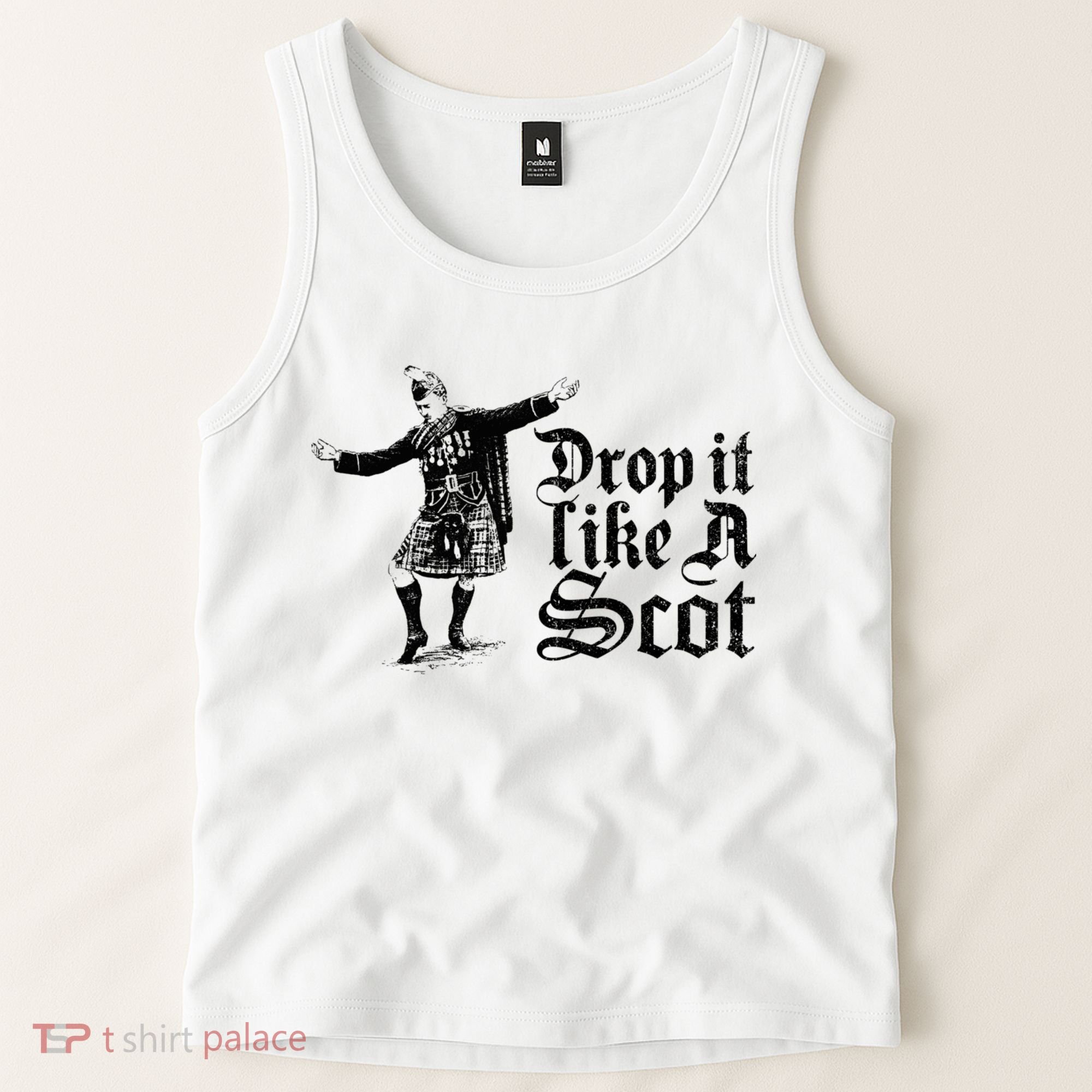 Drop It Like A Scot Funny Scottish Dance Funny Meme Tank Top