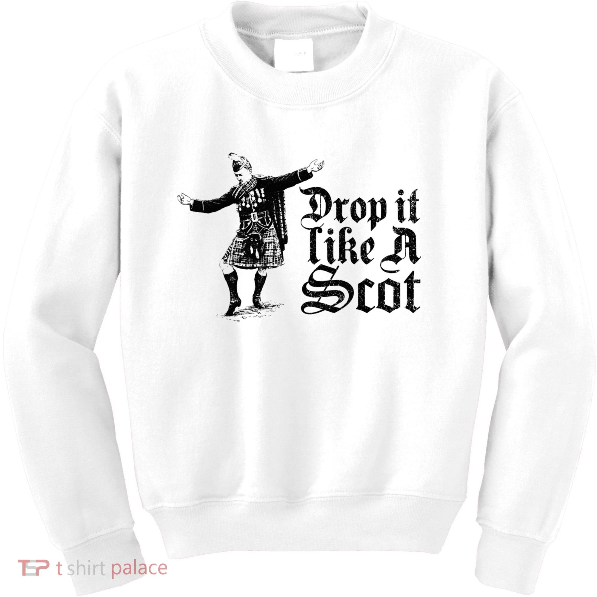 Drop It Like A Scot Funny Scottish Dance Funny Meme Kids Sweatshirt