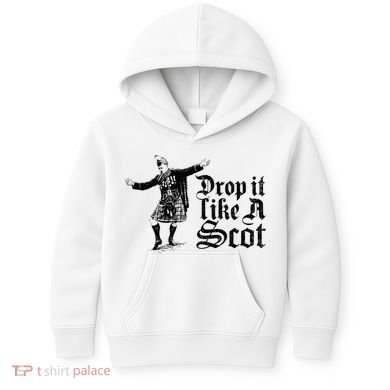 Drop It Like A Scot Funny Scottish Dance Funny Meme Kids Hoodie