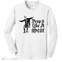 Drop It Like A Scot Funny Scottish Dance Funny Meme Kids Long Sleeve Shirt thumb 0