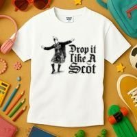 Drop It Like A Scot Funny Scottish Dance Funny Meme Kids T-Shirt thumb 3