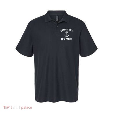 Drop It Like Its Yacht Funny Sailing Cruising Polo