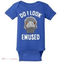 Do I Look Amused Funny Emu Animal Love Emus Gift Baby Bodysuit thumb 0