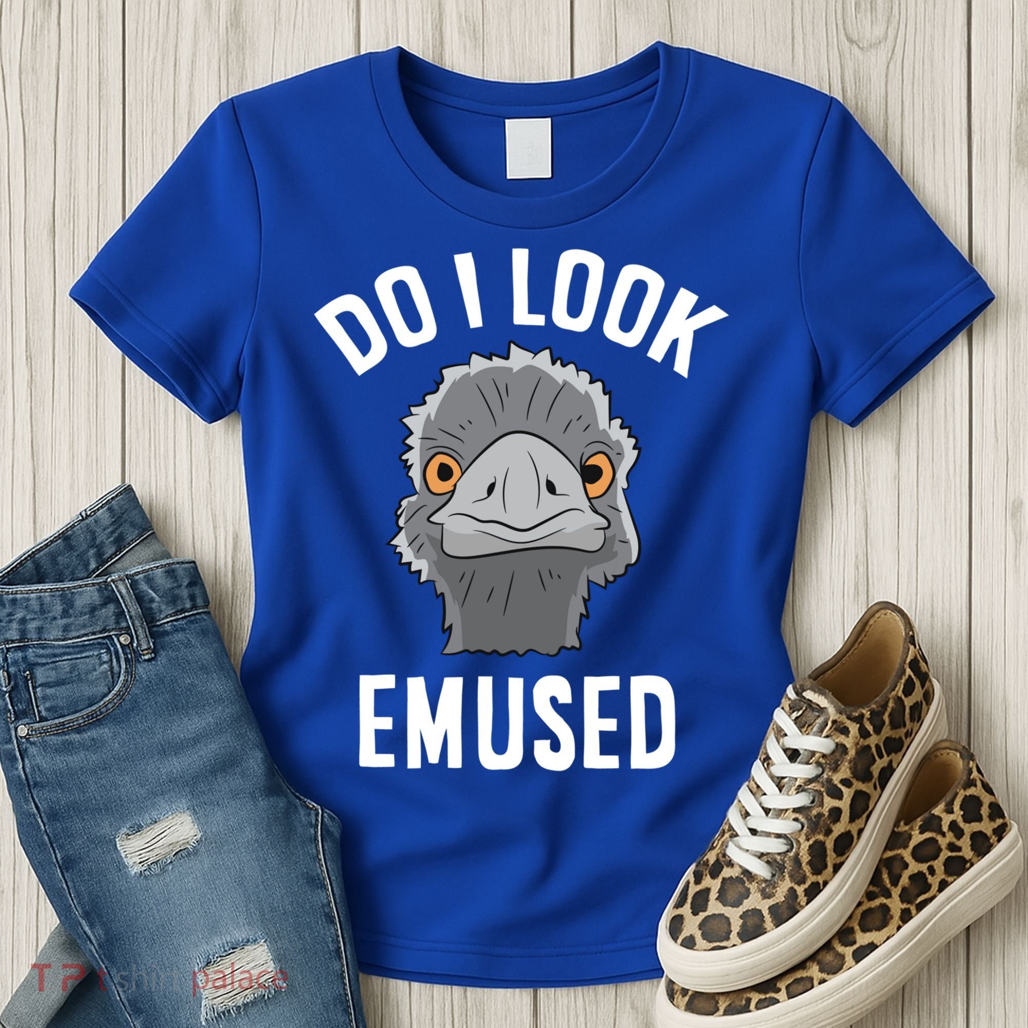 Do I Look Amused Funny Emu Animal Love Emus Gift Women's T-Shirt