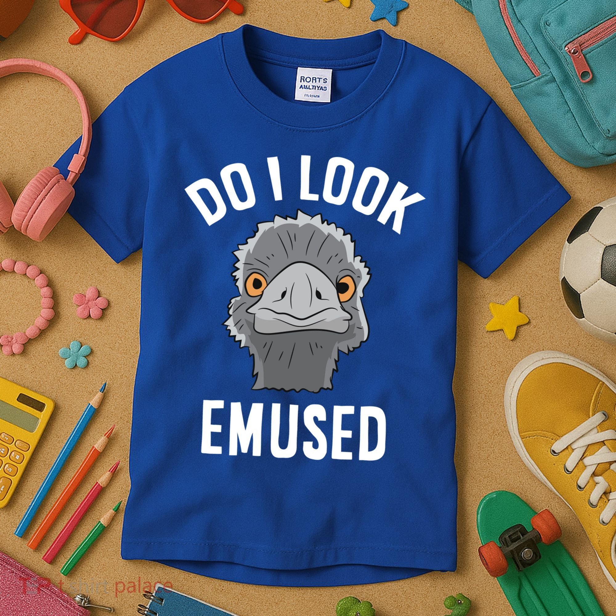 Do I Look Amused Funny Emu Animal Love Emus Gift Kids T-Shirt
