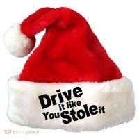 Drive It Like You Stole It Car Lover Santa Hat thumb 0