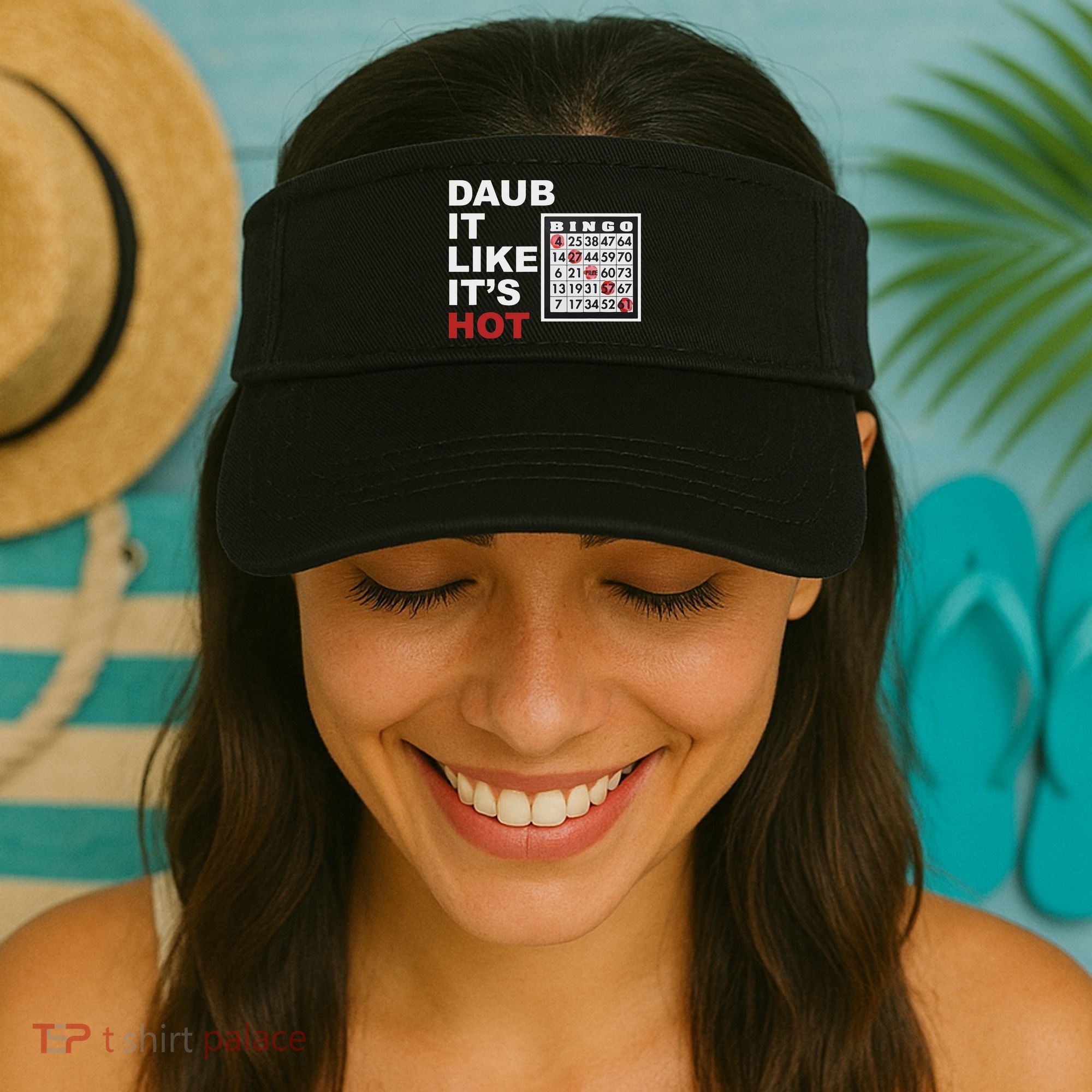 Daub It Like It's Hot Funny Bingo Visor