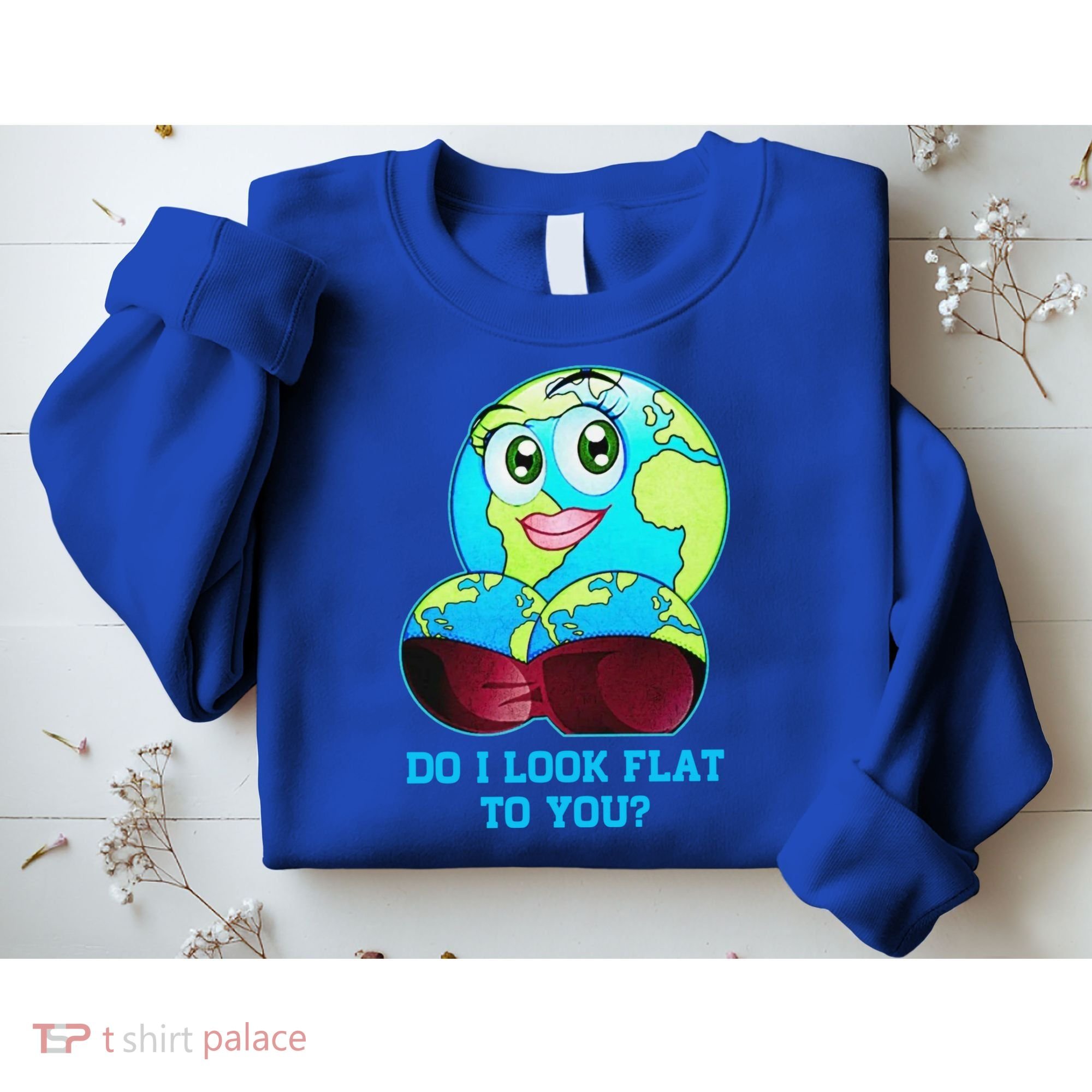 Do I Look Flat To You Funny Anti Flat Earth Sweatshirt