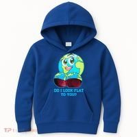 Do I Look Flat To You Funny Anti Flat Earth Kids Hoodie thumb 0