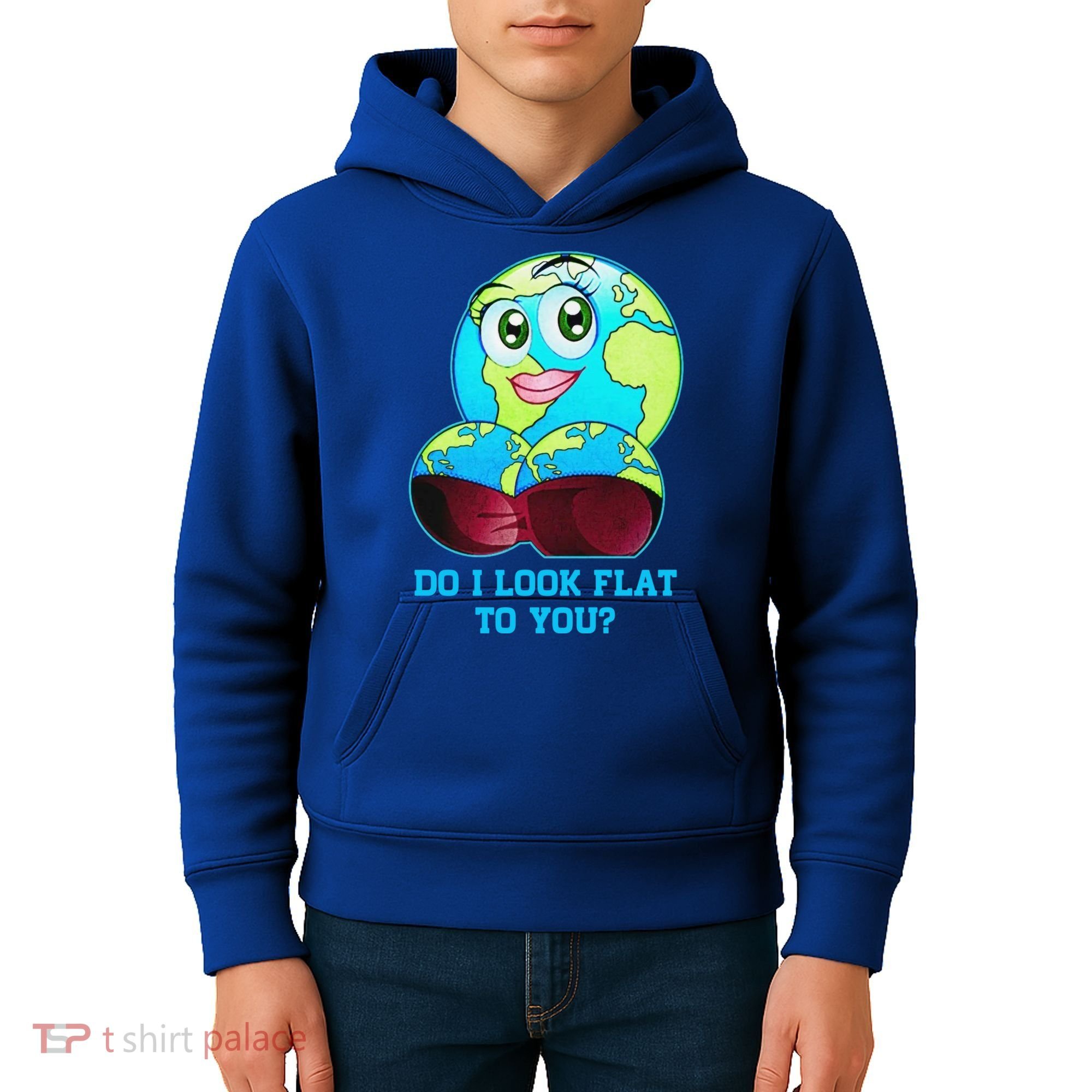 Do I Look Flat To You Funny Anti Flat Earth Kids Hoodie