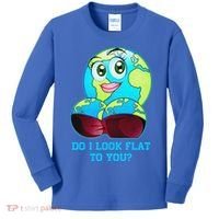 Do I Look Flat To You Funny Anti Flat Earth Kids Long Sleeve Shirt thumb 0