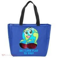 Do I Look Flat To You Funny Anti Flat Earth Tote Bag thumb 0