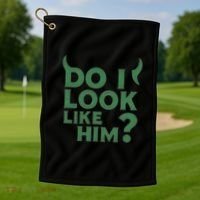 Do I Look Like Him? Golf Towel thumb 1