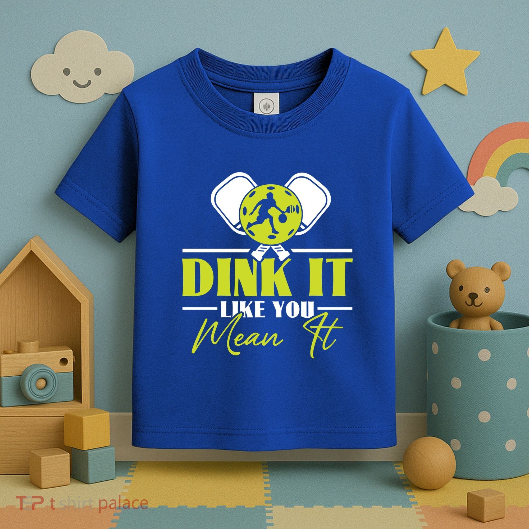 Dink It Like You Mean It Pickleball Player Dink Funny Meaningful Gift Toddler T-Shirt