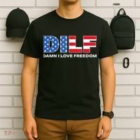 Damn I Love Freedom Dilf Funny Patriotic Dad Fathers Day T-Shirt thumb 6