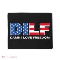 Damn I Love Freedom Dilf Funny Patriotic Dad Fathers Day Mousepad thumb 0