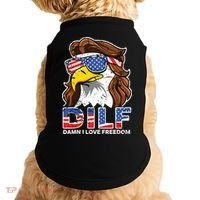 Damn I Love Freedom Eagle Funny Patriotic July 4th Doggie Tank thumb 0