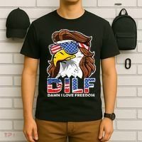 Damn I Love Freedom Eagle Funny Patriotic July 4th T-Shirt thumb 6
