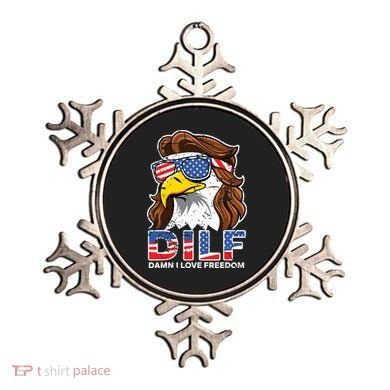 Damn I Love Freedom Eagle Funny Patriotic July 4th Ornament
