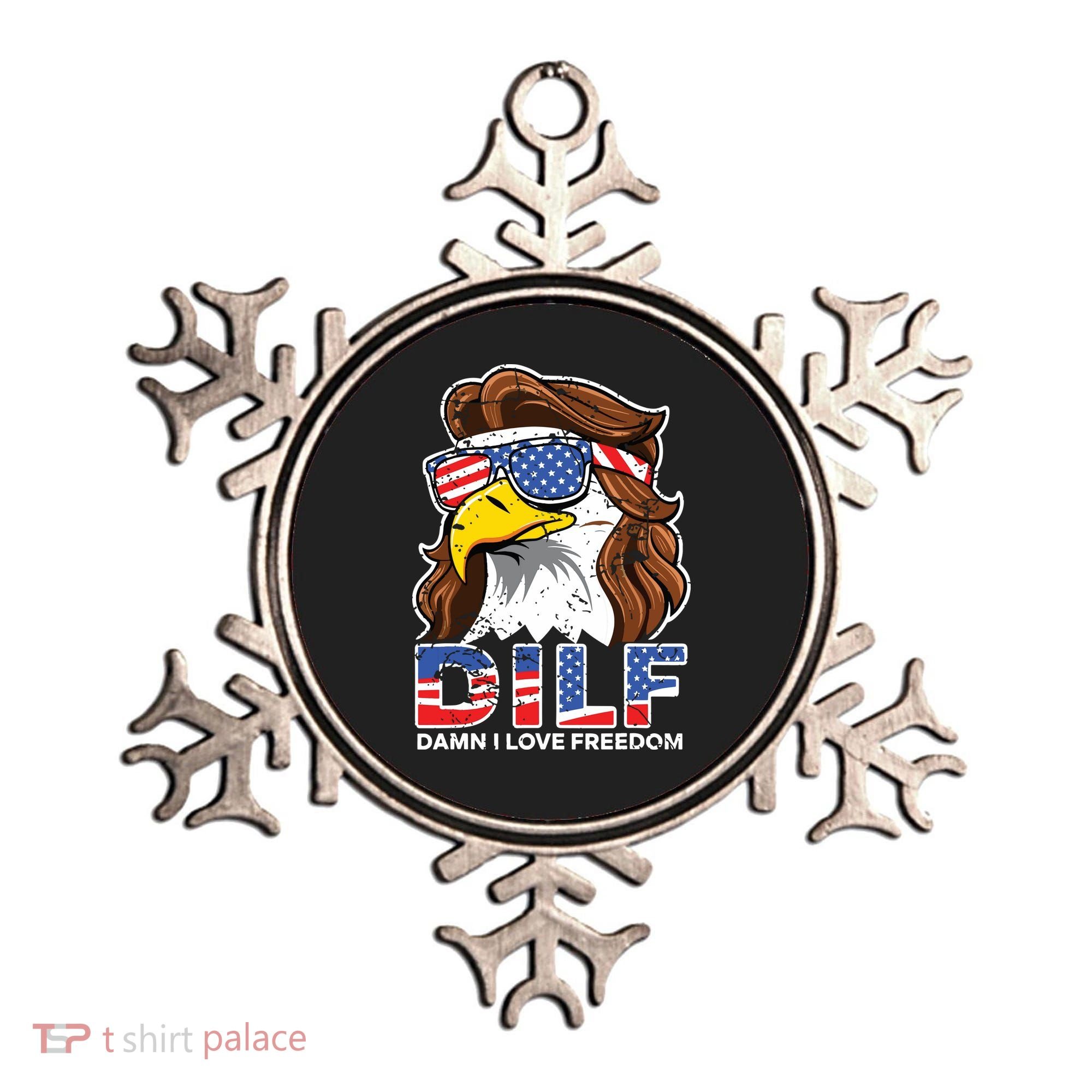 Damn I Love Freedom Eagle Funny Patriotic July 4th Ornament