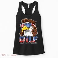 Damn I Love Freedom Eagle Funny Patriotic July 4th Women's Tank Top thumb 0
