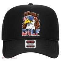 Damn I Love Freedom Eagle Funny Patriotic July 4th Hat thumb 0