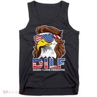 Damn I Love Freedom Eagle Funny Patriotic July 4th Tank Top thumb 0