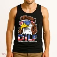 Damn I Love Freedom Eagle Funny Patriotic July 4th Tank Top thumb 3