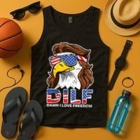 Damn I Love Freedom Eagle Funny Patriotic July 4th Tank Top thumb 4