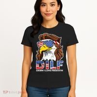 Damn I Love Freedom Eagle Funny Patriotic July 4th Women's T-Shirt thumb 4