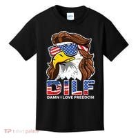 Damn I Love Freedom Eagle Funny Patriotic July 4th Kids T-Shirt thumb 0