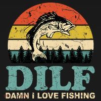 DILF-Damn I Love Fishing Funny Saying Fisher Women's Hoodie thumb 2