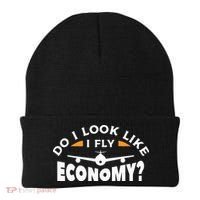 Do I Look Like I Fly Economy Pilot Aviation Aviator Beanie thumb 0