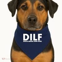 DILF Devoted Involved Loving Father USA-Made Doggie Bandana thumb 1