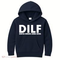 DILF Devoted Involved Loving Father Kids Hoodie thumb 0