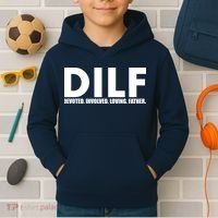 DILF Devoted Involved Loving Father Kids Hoodie thumb 2